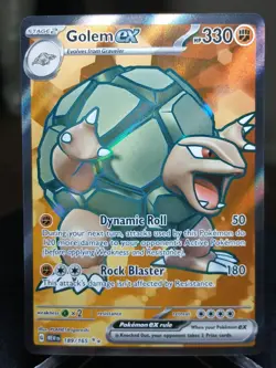 Golem ex Sv151 189/165 Ultra Rare Full Art Holo Pokemon TCG 330 HP Pokemon Card - Image 1