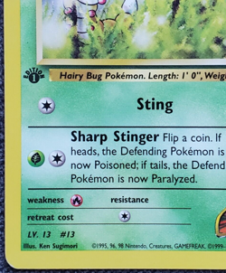 1st Edition Koga's Weedle - Gym Challenge - #82/132 - Vintage Pokemon Card 2000 - Image 5