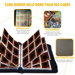 Trading Card Binder, Fits 900 Cards Collector Album Holder, with 40 Removable... - Image 5