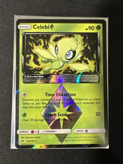 Celebi Prism Star 19/214 - Lost Thunder - Holo Pokemon Card - Near Mint (NM) - Image 2