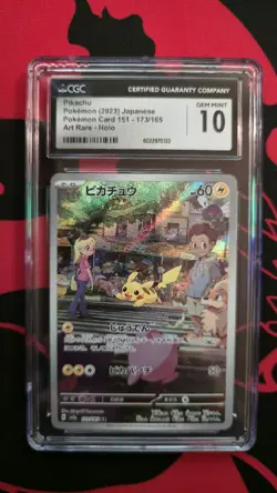 Pokemon 2023 Pikachu 173/165 Art Rare Pokemon Card 151 Japanese GEM MINT CGC 10 - Image 1