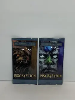 Inscryption Video Game Card Pack 1 + 2 Factory Sealed (2 Packs, 24 Cards) SEALED - Image 1