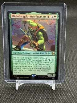 Michelangelo, Weirdness to 11 (Foil) 121 MTG Teenage Mutant Ninja Turtles - Image 1