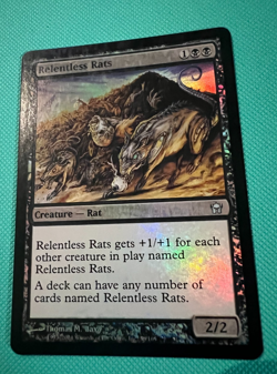 Foil - Relentless Rats - Fifth Dawn-MTG - Magic the Gathering - Foil - Image 2