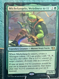 MTG Michelangelo, Weirdness to 11 Rare Foil 121 Teenage Mutant Ninja Turtles - Image 1