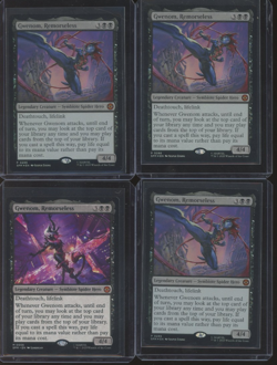 Lot (4) Magic The Gathering MTG Spiderman Gwenom Remorseless - Image 1