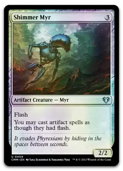 Shimmer Myr #409 (Foil) (NM) Commander Masters CMM Magic MTG - Image 1