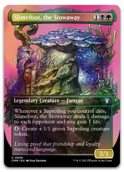 Slimefoot, the Stowaway (Borderless) #686 (Foil) NM Commander Masters Magic MTG - Image 1