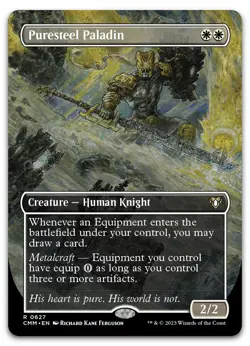 Puresteel Paladin (Borderless) #627 (NM) Commander Masters CMM Magic MTG - Image 1
