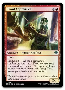 Loyal Apprentice #240 (Foil) (NM) Commander Masters CMM Magic MTG - Image 1