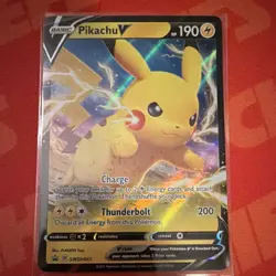 Pokemon Pikachu V Promo SWSH061 Sword & Shield Basic Holo 190 HP Pokemon TCG - Image 1