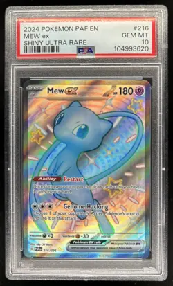 2024 Pokemon Paldean Fates Mew ex #216/091 PSA 10 - Image 1