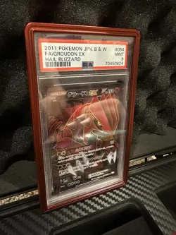 Pokemon Groudon EX Hail Blizzard PSA 9 Mint 2011 Japanese JPN B & W #054 - Image 3