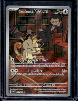 Pokemon Cards Team Rocket's Meowth 203/182 Destined Rivals IR - Image 1