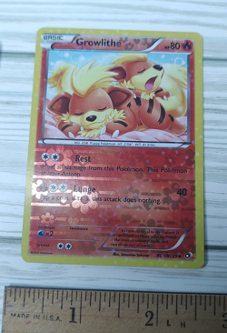 Pokemon Growlithe RC4/RC25 Legendary Treasures: Radiant Collection Holo TCG Card - Image 1