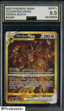 2023 Pokemon SWSH Crown Zenith #GG69 FA Giratina VSTAR AGS 9.5 MINT+ - Image 1