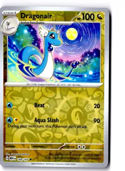 Dragonair 148/165 Uncommon 151 Pokemon Reverse Holo Lightly Played - Image 1