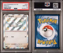 PSA 10 WINGULL #203 2024 POKEMON PAF EN-PALDEAN FATES SHINY RARE - Image 3
