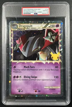 DRAGAPULT PSA 10 2021 POKEMON SWSH BSP #SWSH132 CELEBRATIONS JUMBO 8135 - Image 1