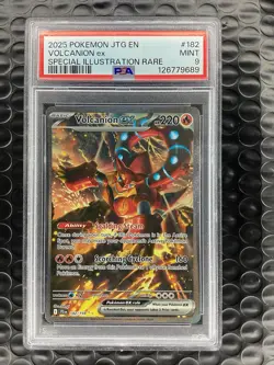 2025 Pokemon JTG Volcanion ex Special illustration Rare 182/159 PSA 9 🔥 - Image 1