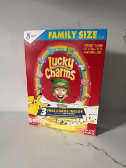 SEALED 25th Pokemon Anniversary Lucky Charms Limited Ed Cereal Box General Mills - Image 1