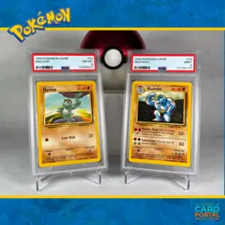 Machop & Machoke - Pokemon - 1999 Base Set - Unlimited Edition - PSA 8 & 9 - Image 1
