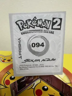 2022 POKEMON Prizma Sticker #245 Suicune Gold Star Holo Peru - Image 2
