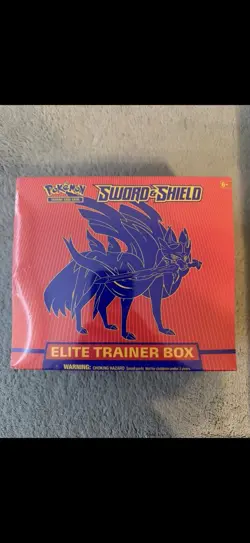 Pokemon Sword & Shield Base Set ETB Elite Trainer Box - Zacian - Pokemon 820650104459 - Image 1