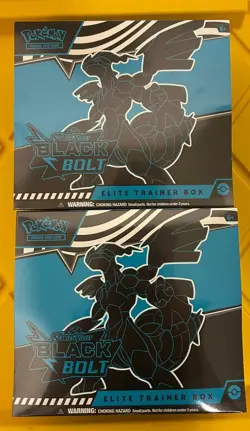 2x Pokemon TCG: Black Bolt Elite Trainer Box ETB Brand New & Factory Sealed - Image 1