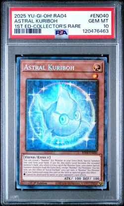 2025 Yu-Gi-Oh! Ra04 #EN040 Astral Kuriboh 1st Ed-Collector'S Rare PSA 10 - Image 1