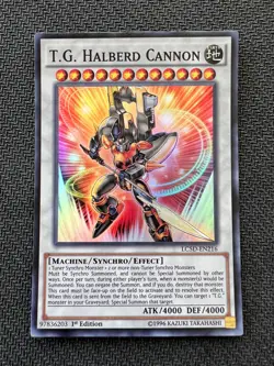 Yugioh T.G. Halberd Cannon 1st Edition Super Rare LC5D-EN216 NM - Image 1