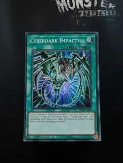YUGIOH CYBERDARK IMPACT SUPER RARE SHVA-EN053 1ST EDITION - Image 1