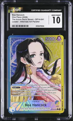 The Azure Sea's Seven #OP14-041 Boa Hancock CGC 10 - Image 1