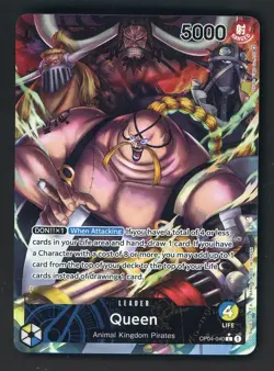 One Piece English OP04-040 Queen Alternate Art Leader - Image 1