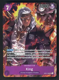 One Piece English OP01-096 King Pre-Errata Alternate Art Super Rare - Image 1
