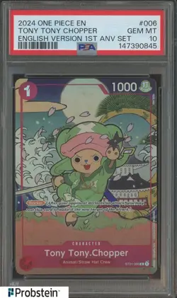 2024 One Piece En English Version 1st Anv Set #006 Tony Tony Chopper PSA 10 #2 - Image 1