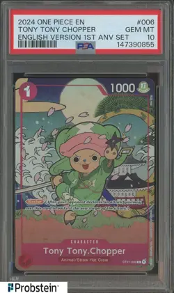 2024 One Piece En English Version 1st Anv Set #006 Tony Tony Chopper PSA 10 #1 - Image 1
