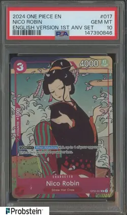 2024 One Piece En English Version 1st Anv Set #017 Nico Robin PSA 10 #1 - Image 1
