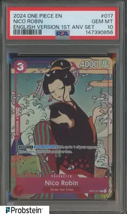 2024 One Piece En English Version 1st Anv Set #017 Nico Robin PSA 10 #2 - Image 1