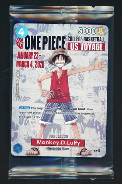 #3 One Piece Promo College Basketball US Voyage #P-055 Monkey D Luffy Sealed - Image 1