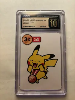 2025 POKEMON PLAYING CARD JAPANESE 3RD PLACE PIKACHU CGC 10 PRISTINE - Image 1