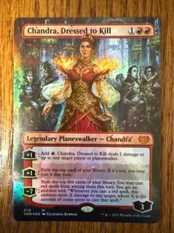 FOIL BORDERLESS Chandra, Dressed to Kill - Innistrad: Crimson Vow NM - Image 1