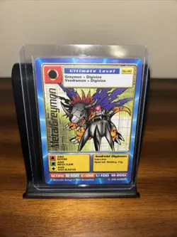 MetalGreymon Bo-80 Digimon Card Game Gold Text 1999 Bandai MP - Image 1