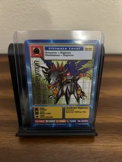 MetalGreymon Bo-80 Digimon Card Game Gold Text 1999 Bandai MP - Image 2