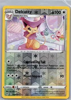 Delcatty 142/189 Reverse Holo SWSH03: Darkness Ablaze - Pokemon Card - NM - Image 1