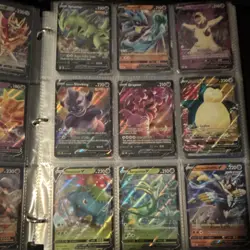 Pokemon Binder Lot Pikachu Charizard Tyranitar V GX EX Holo Energy Cards - Image 3
