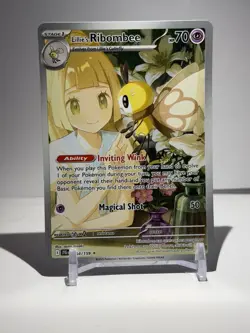 Pokemon TCG Lillie's Ribombee Card Journey Together Illustration, 164/159 - Image 1