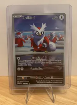 Pokemon TCG Delibird 152/132 Mega Evolutions Illustration Rare Card - Image 1