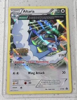 Altaria XY46 STAFF PROMO STAMP Roaring Skies Prerelease Full Art Pokemon Card NM - Image 1
