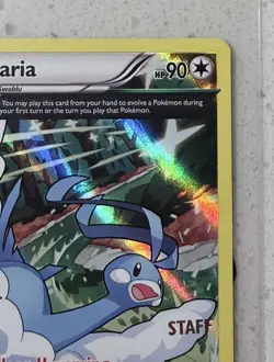 Altaria XY46 STAFF PROMO STAMP Roaring Skies Prerelease Full Art Pokemon Card NM - Image 3